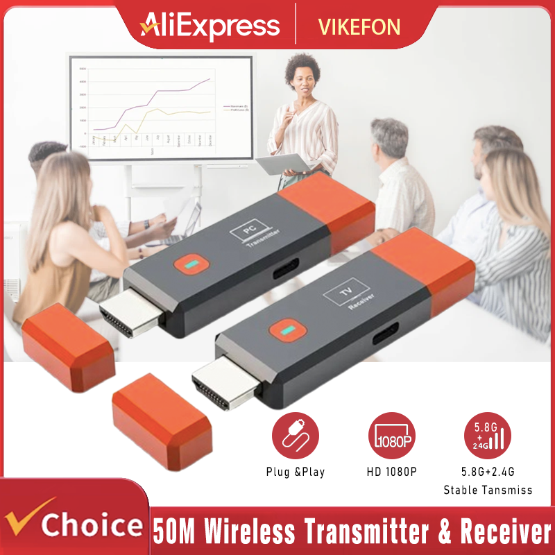Hdmi Cable - 50M Kablosuz İletim Video Verici Alıcı