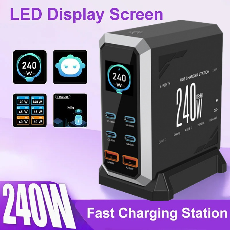 Laptop Charger - YENİ 2026 240W GaN Şarj Cihazı