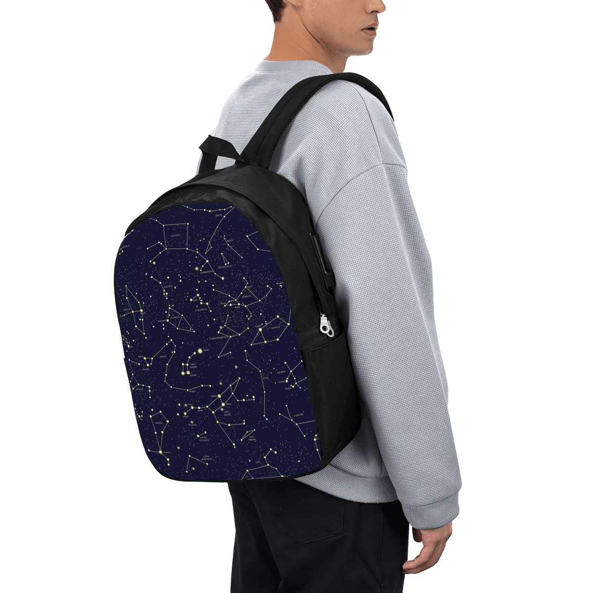 Laptop Bag - Gece Gökyüzü Altın Göksel Yıldızlar Zodyak