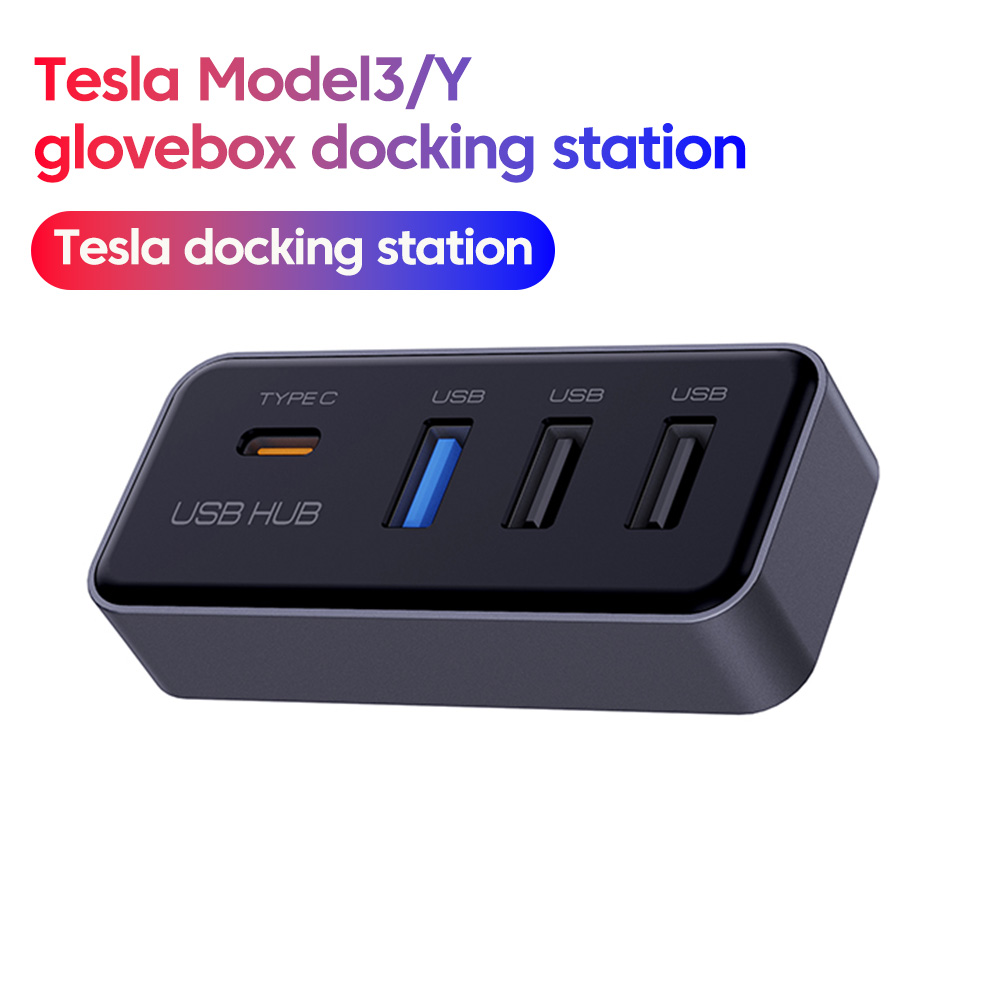 Usb C Hub - Tesla Model3/Y İçin 4'ü 1 Arada