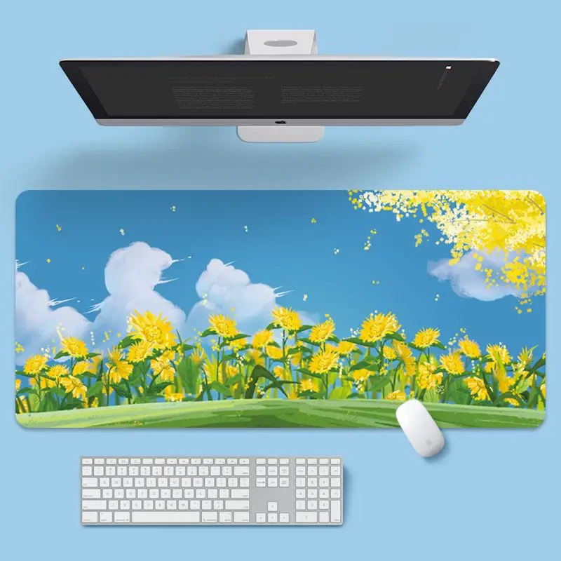Laptop Mouse - 800x300x2mm Sevimli Klavye Paspası, Büyük Masa